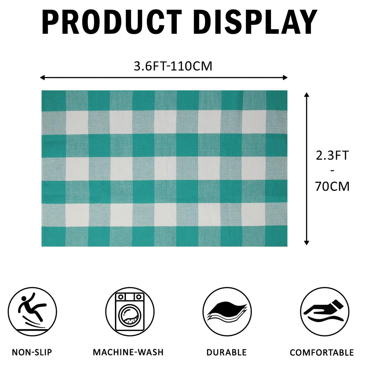WAYYE thickened outdoor rug 1200gsm soft underfoot and durable