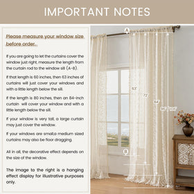 WAZZIO beige lace curtains create serene, refined room ambiance