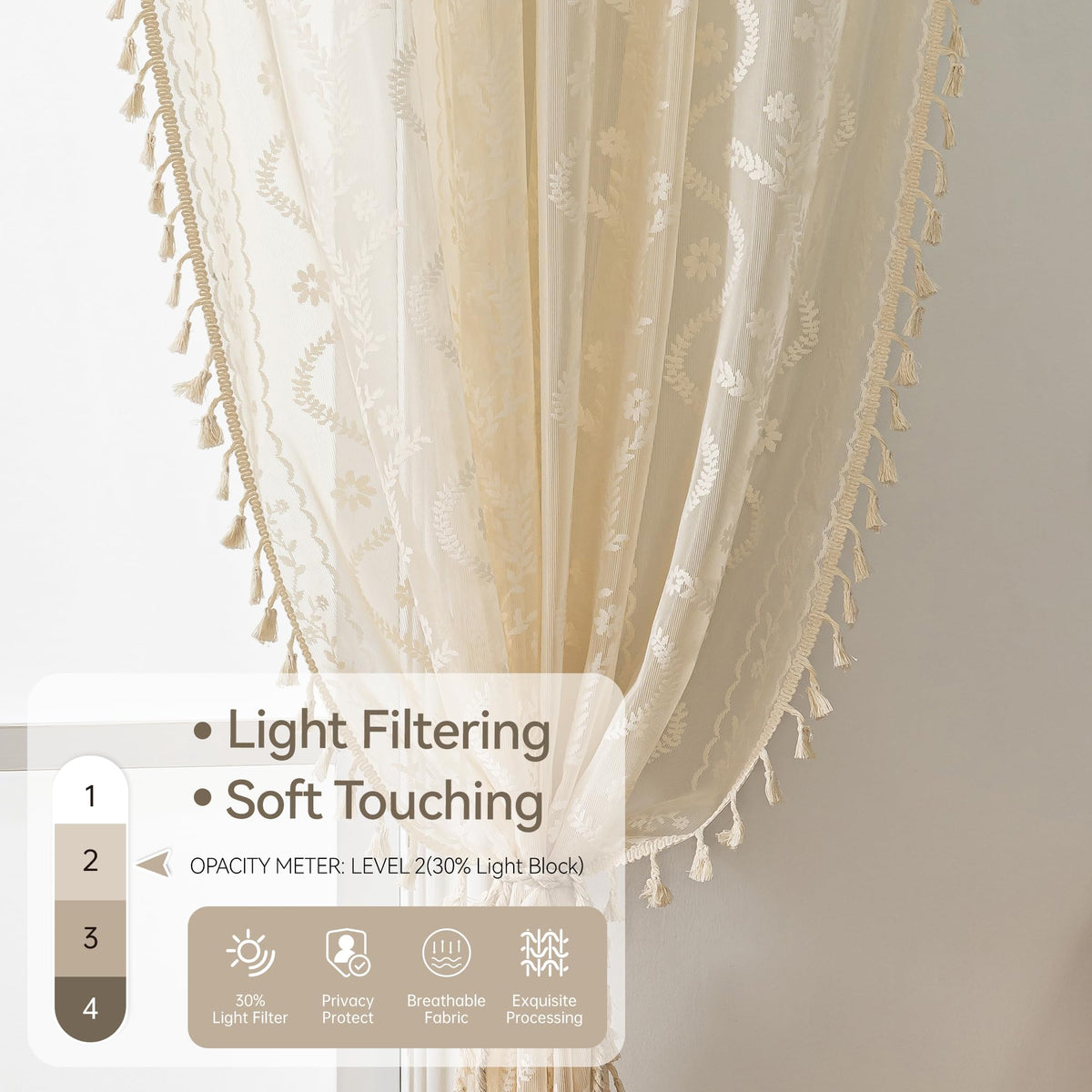 WAZZIO polyester curtains offer graceful drape and durable performance