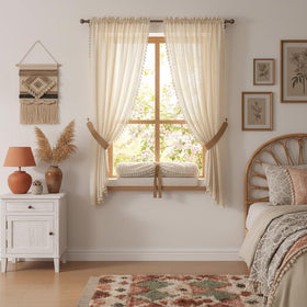 WAZZIO rod-pocket curtains for easy hanging on most rods.