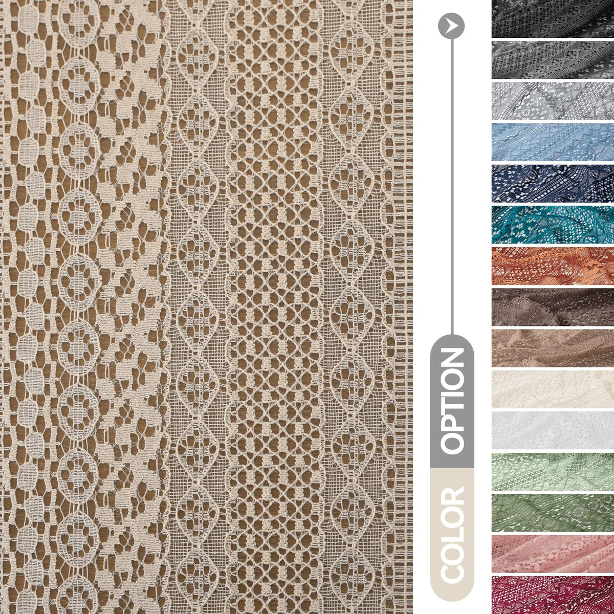 WAZZIO vintage-inspired boho curtains suit multiple decor themes