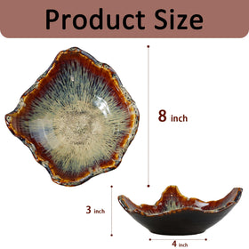 WBXZIXN reactive glaze showcases earthy browns and amber tones for stylish counters.
