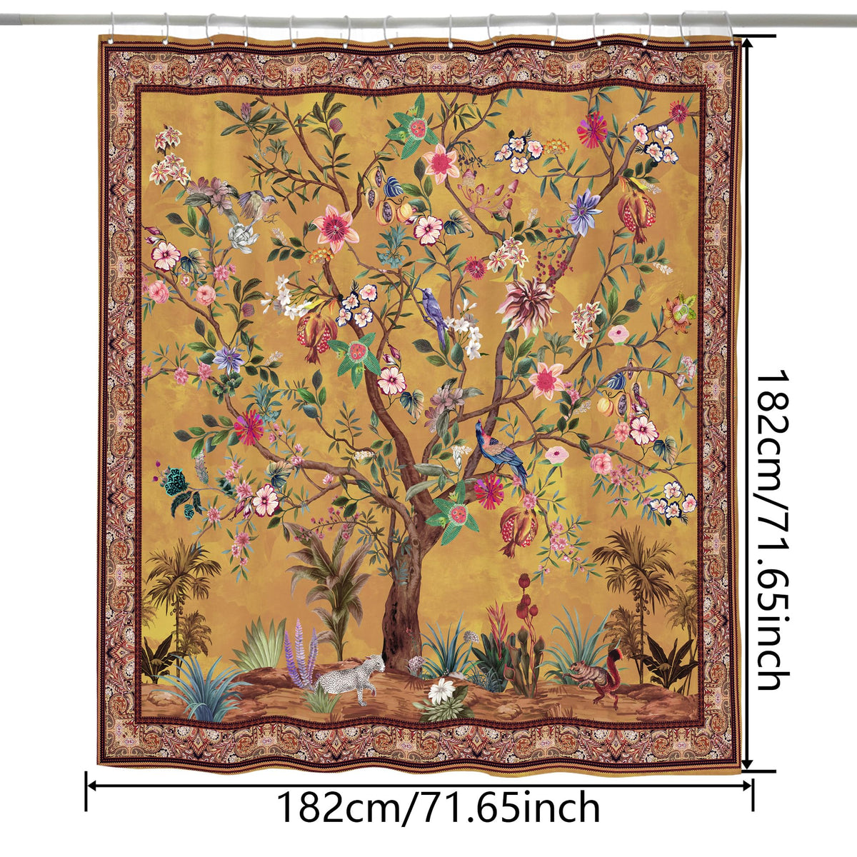 WC WAH CHUN 72x72 inch curtain delivers full tub coverage.