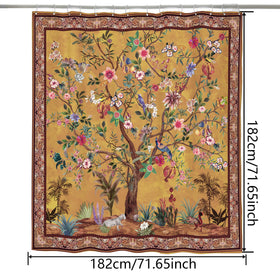 WC WAH CHUN 72x72 inch curtain delivers full tub coverage.