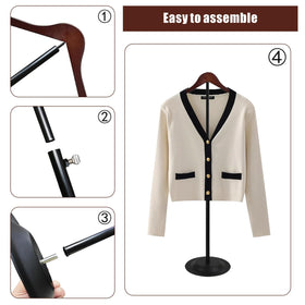WDBG wooden-tshirt-hanger provides a natural, premium look for tops.