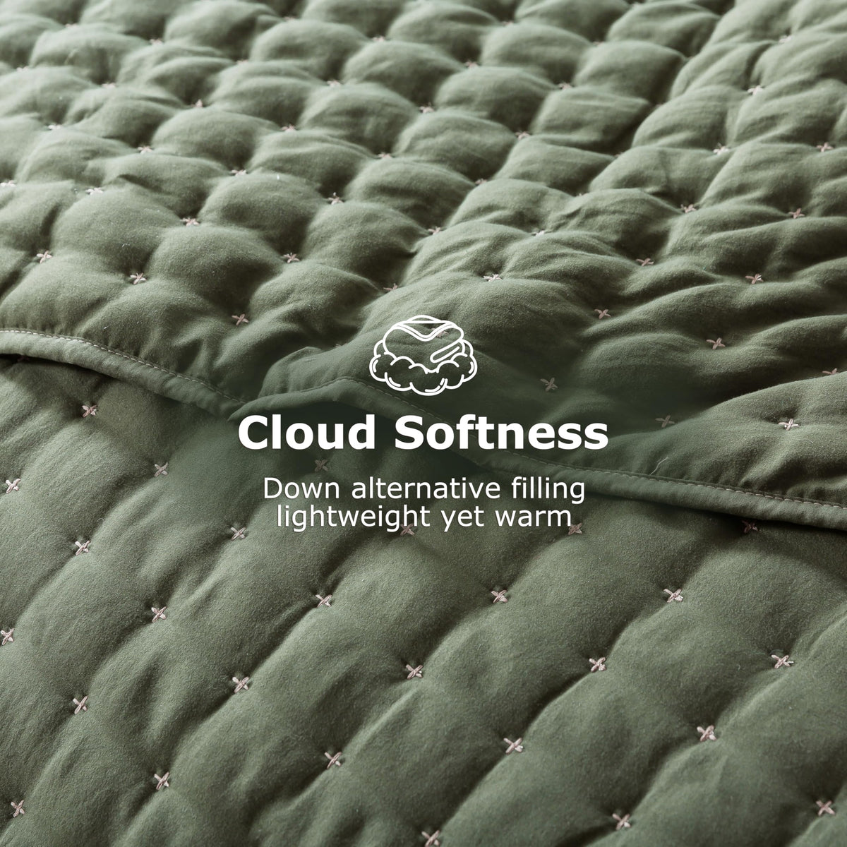 WDCOZY all-season use shown, lightweight for warm nights