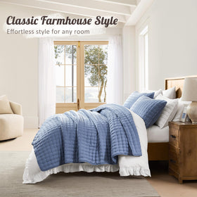 WDCOZY blue lightweight bedding ideal for warm nights.