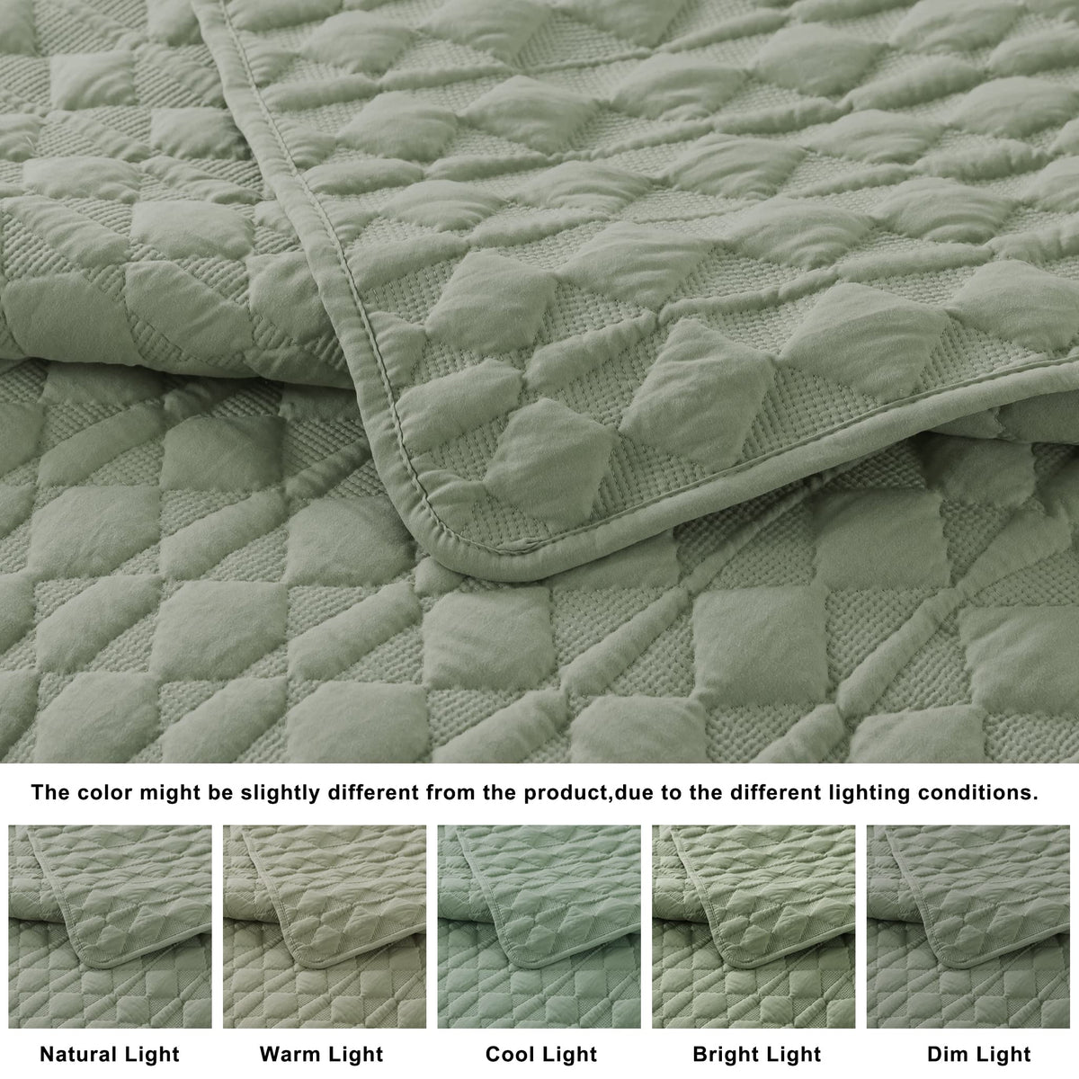 WDCOZY quilt closeup shows soft brushed finish and textured surface.