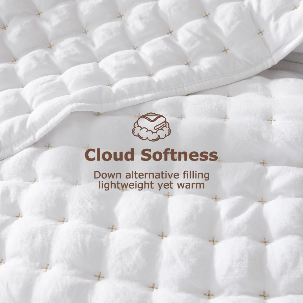 WDCOZY 150GSM down-alternative filling provides plush yet lightweight warmth