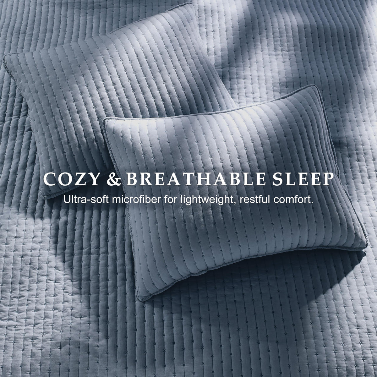 WDCOZY king size pillow shams complete the coordinated bed look.