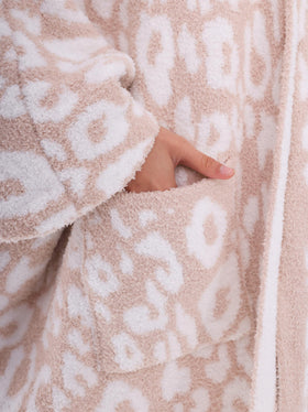 WDCOZY leopard wearable blanket hoodie ideal for movie nights and chilly offices.