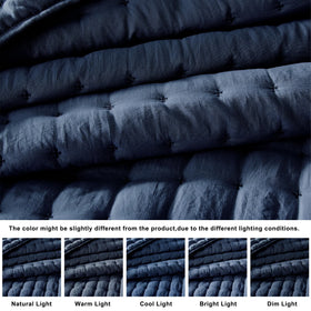 WDCOZY navy blue pillow sham for cohesive bedding coordination