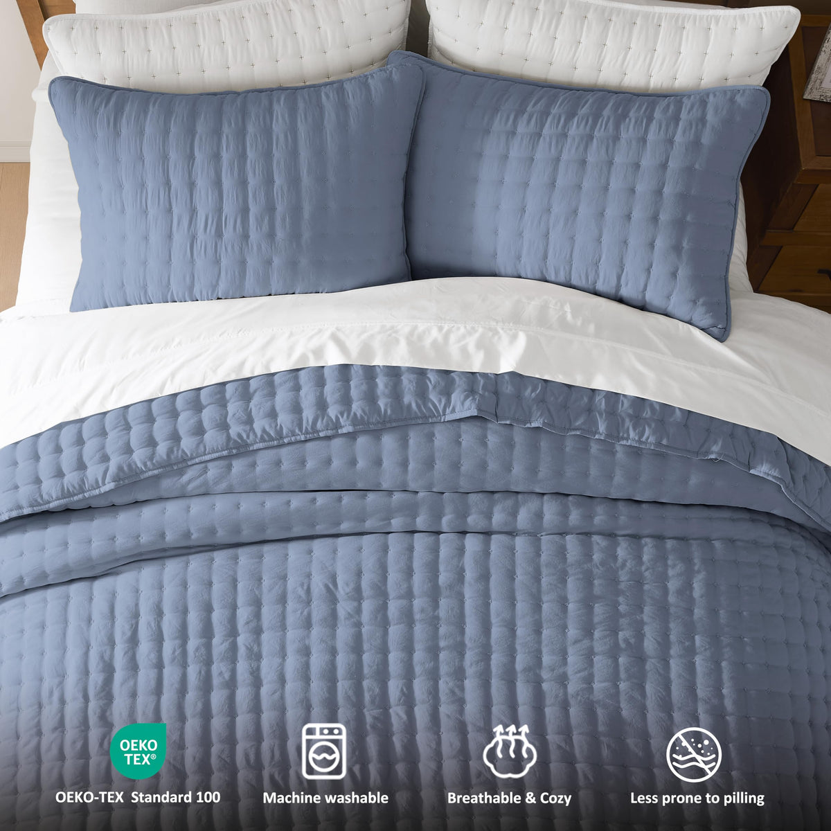WDCOZY OEKO-TEX-certified fabric safety for everyday use.