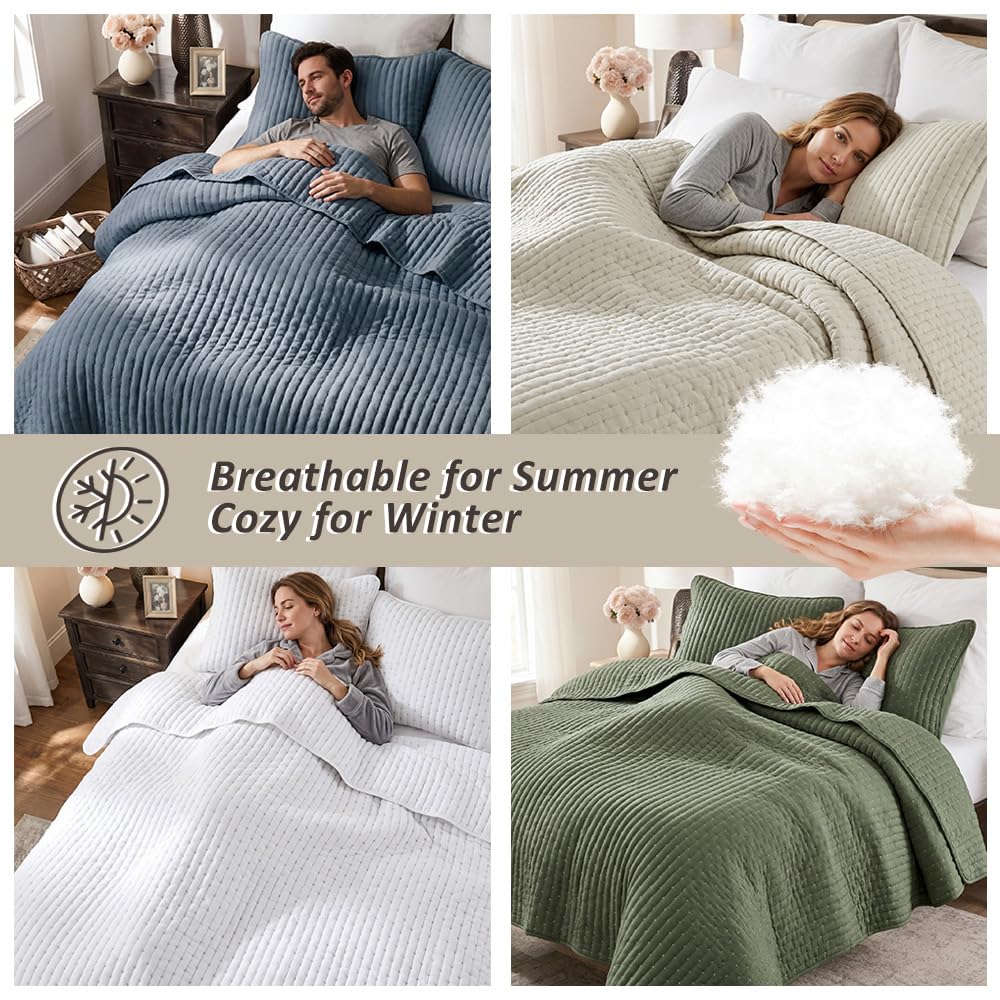 WDCOZY all-season coverlet provides breathable warmth without bulk.