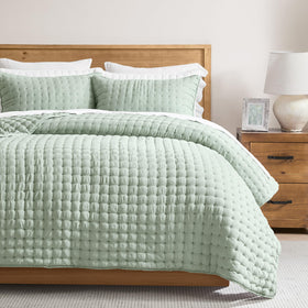 WDCOZY Sage Green king quilt set in Mist Sage for timeless bedroom style