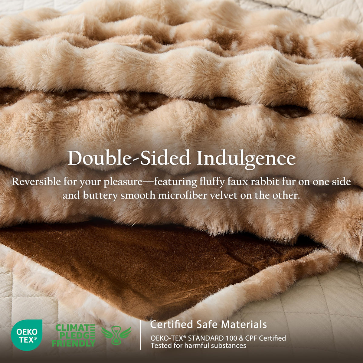 WDCOZY soft faux fur texture close-up showing luxurious touch