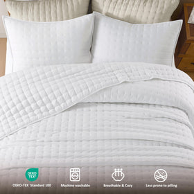 WDCOZY White Cloud Quilt styled in a bright room to show versatility.