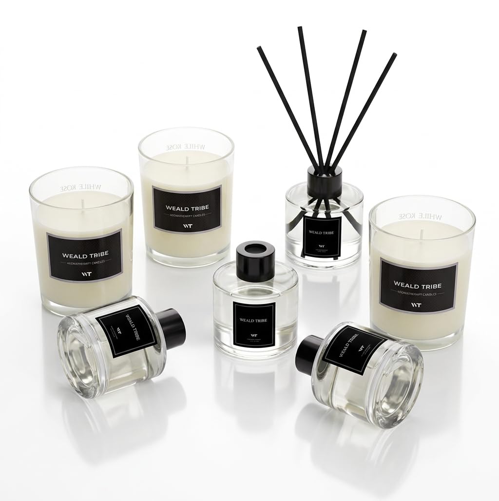 WEALD TRIBE bathroom diffuser setup with customizable stick count for intensity.