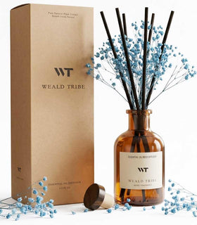 WEALD TRIBE cashmere-vanilla diffuser bottle provides a welcoming home fragrance