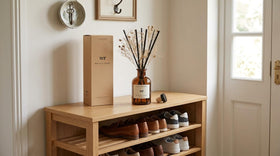 WEALD TRIBE diffuser glass bottle designed for safe, decorative home use.