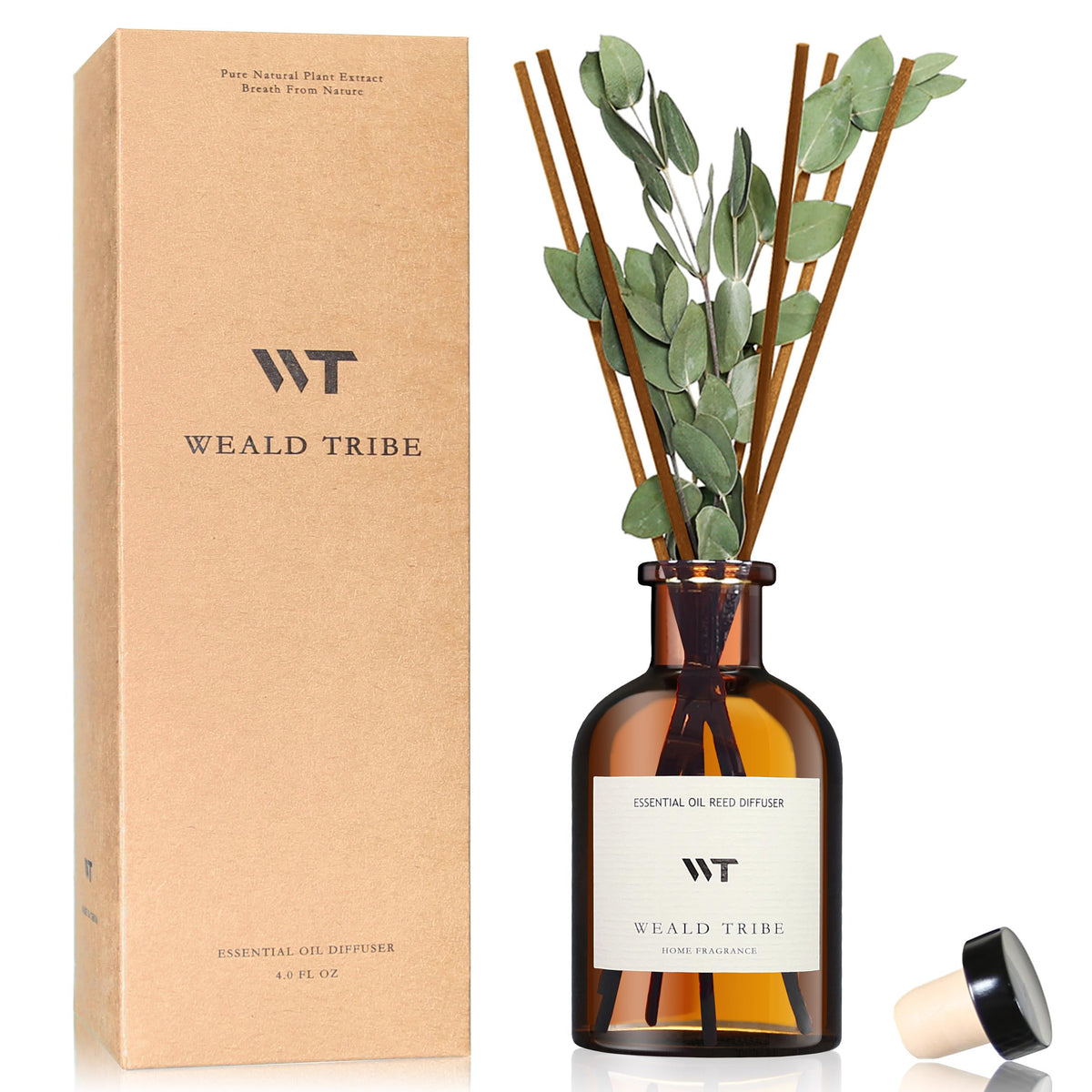 WEALD TRIBE flower diffuser bottle releasing lavender-eucalyptus aroma for any room