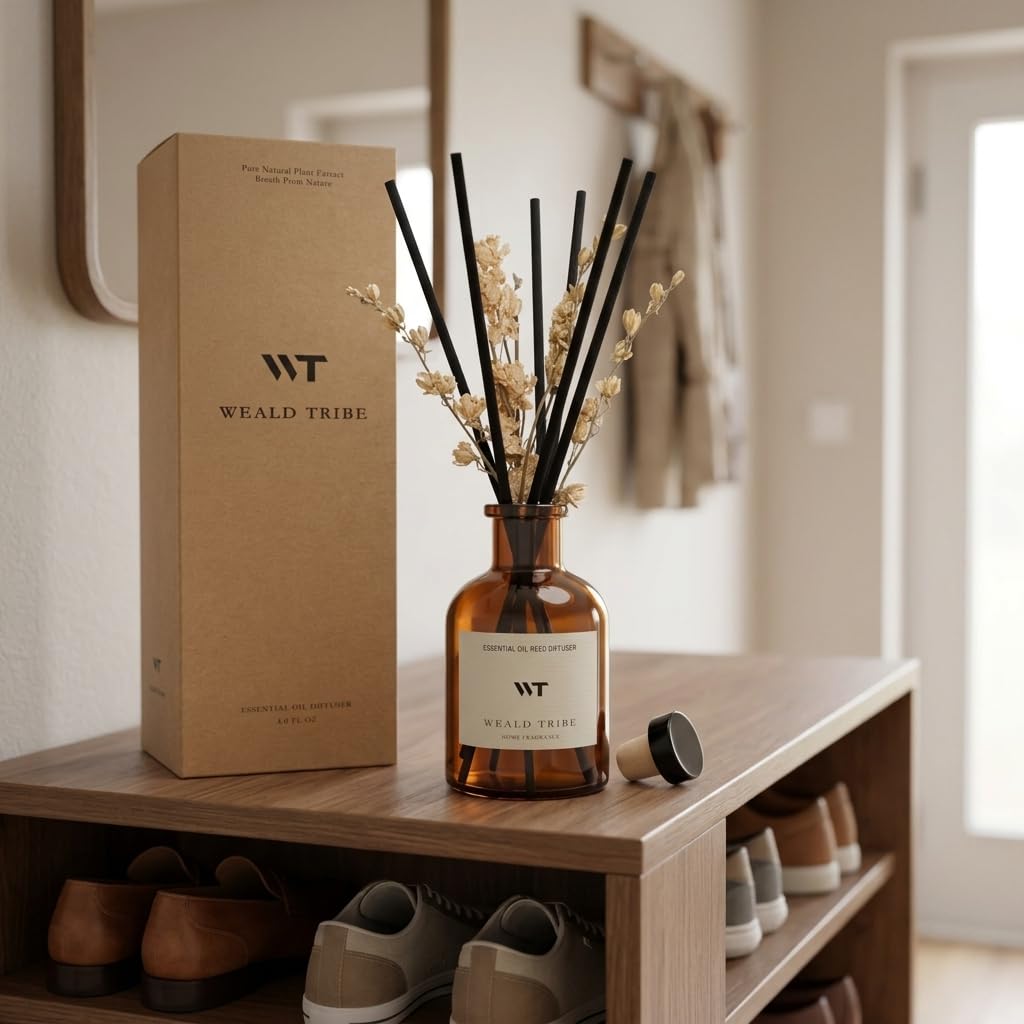 WEALD TRIBE diffuser with natural dried flowers for decoration