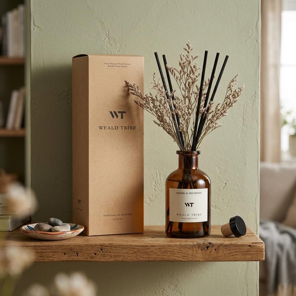 WEALD TRIBE reed diffuser sticks for steady aroma diffusion up to 60 days