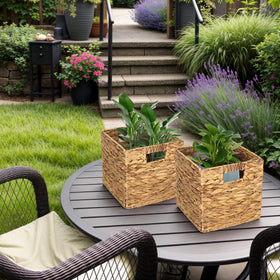 WEAVELYRICS living room basket for magazines and remotes