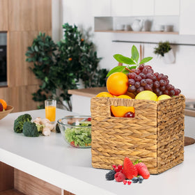 WEAVELYRICS two-per-package basket set for compact shelves