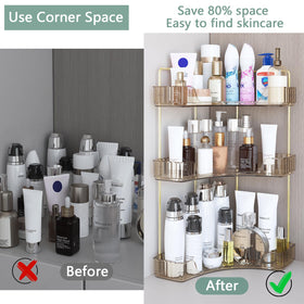 Transparent shelves let items be seen at a glance