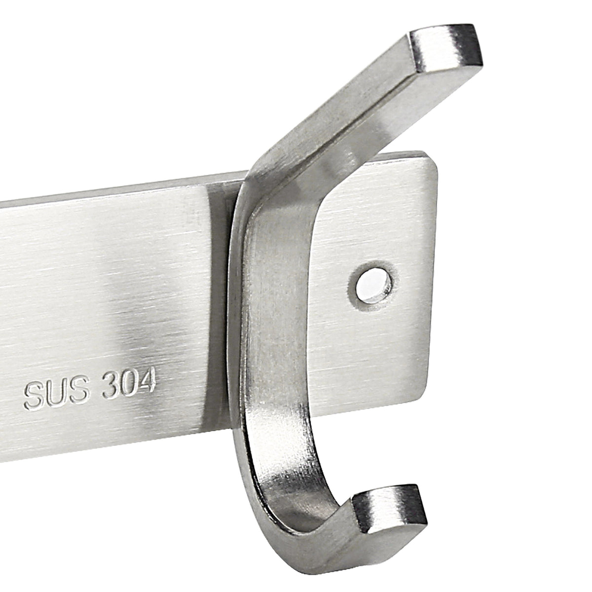 WEBI stainless steel hook rail blends with modern decor