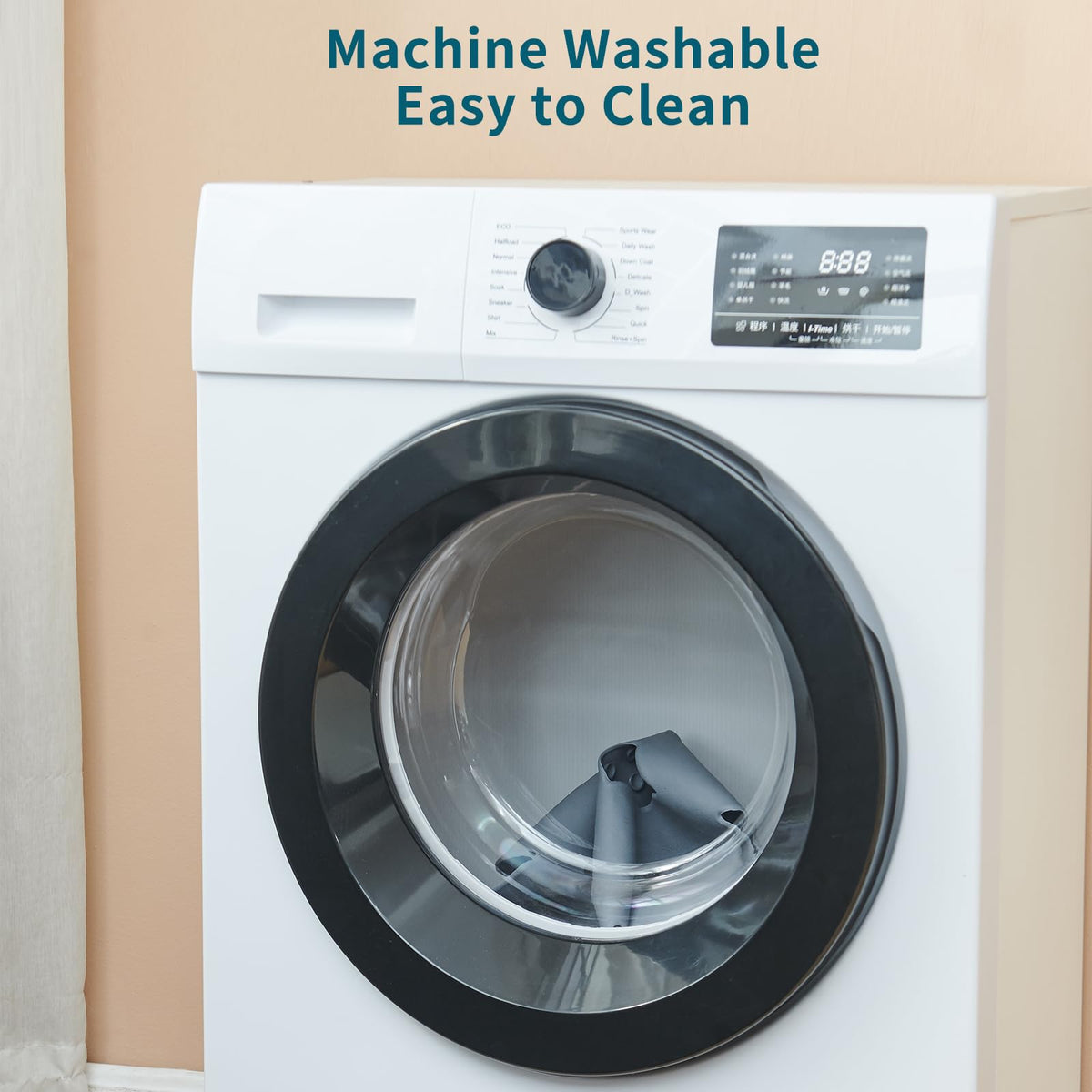 Webos circle-grey mat suits showers with slip resistance and easy upkeep.
