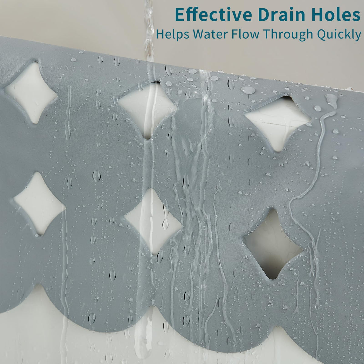 Webos bathtub mat patented design adds decorative style with practical slip resistance.