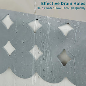 Webos bathtub mat patented design adds decorative style with practical slip resistance.
