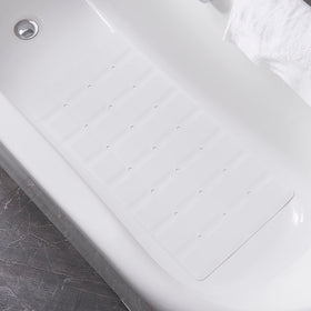 Webos foldable bath mat with honeycomb texture for secure footing on textured tubs