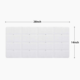 Webos white foldable silicone bath mat folds for compact storage