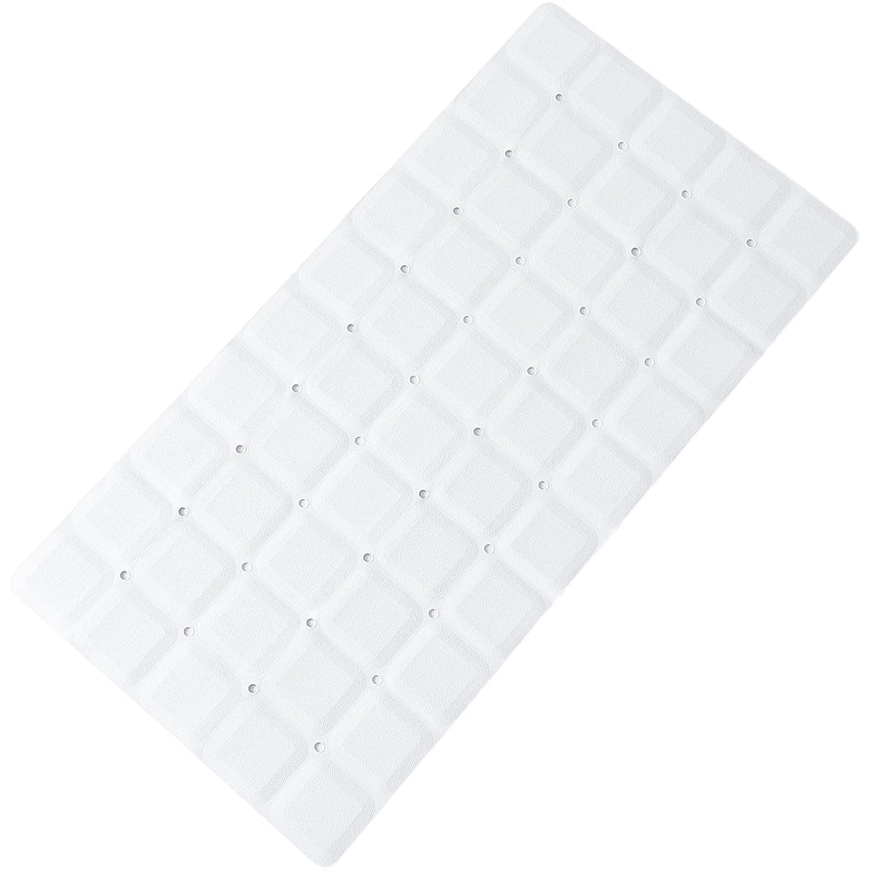 Webos jumbo-size foldable silicone bathtub mat covers a wide tub area and enhances safety