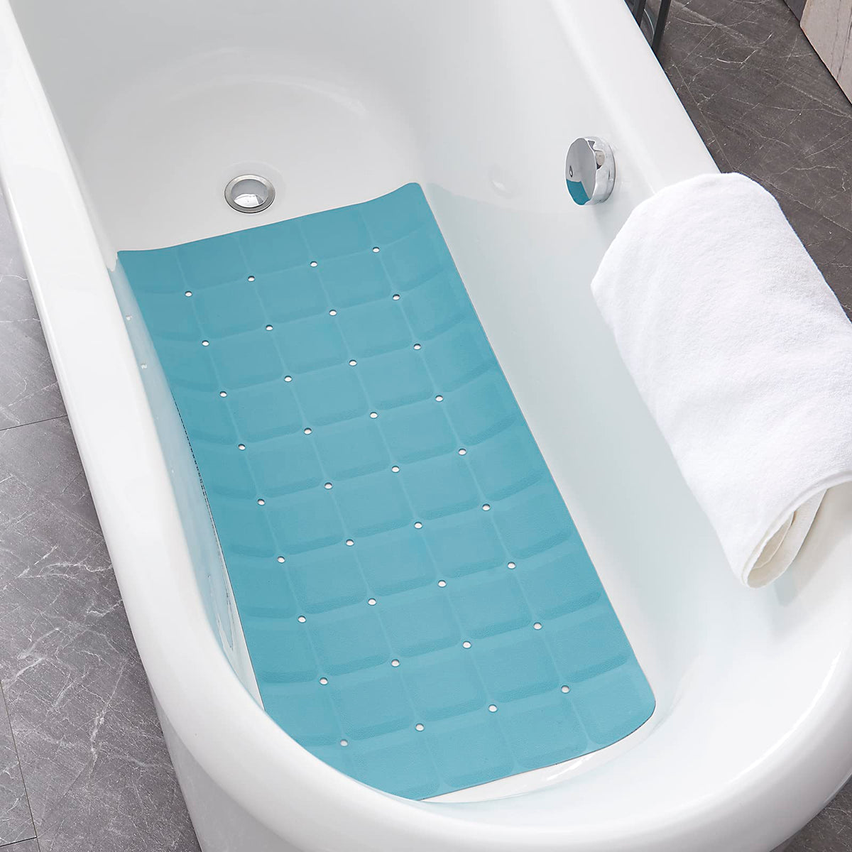 Webos mat features large drain holes for fast drying