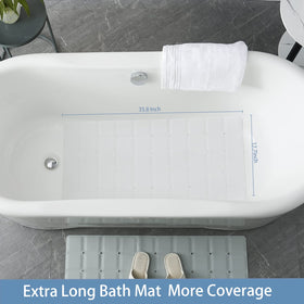 Webos mat with no suction cups protects refinished tubs while maintaining grip