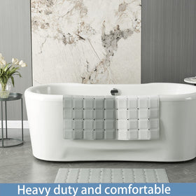 Webos jumbo mat provides large coverage for tub and shower spaces