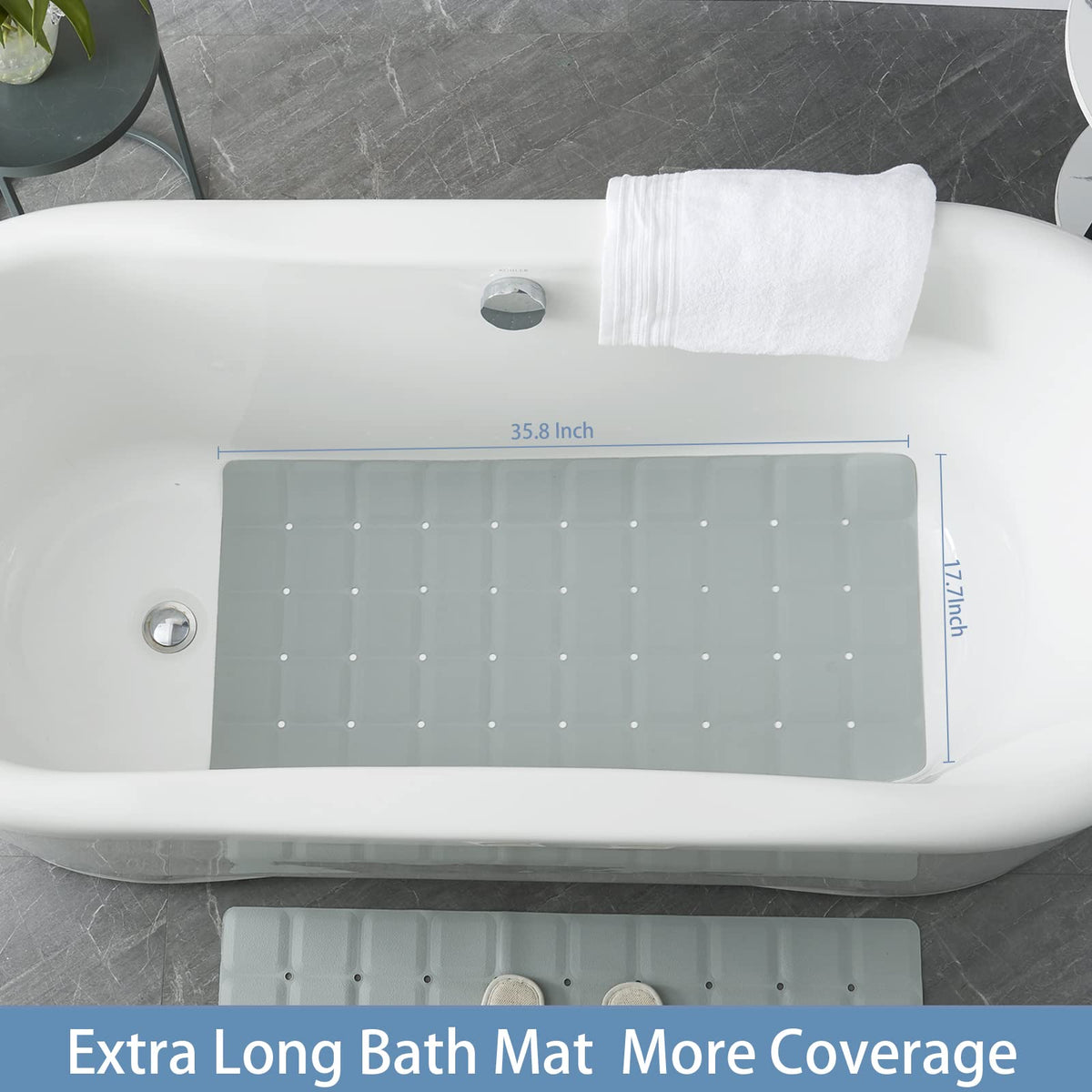 Webos non-suction mat designed for textured tubs without damaging refinished surfaces