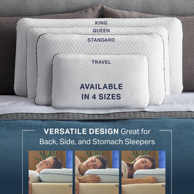 WEEKENDER Gel Memory Foam Pillow with temperature gel for comfortable sleep