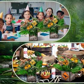 Weekgrat dinosaur party sticks centerpieces keep cards secure and visible