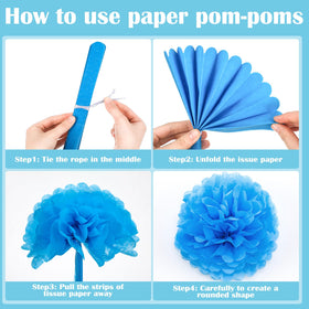 Weekgrat paper pompoms provide color and texture to decor