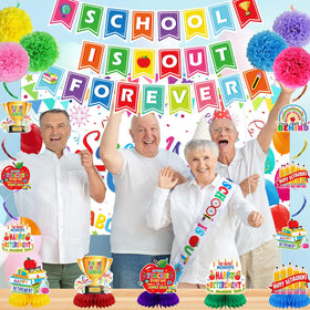 Weekgrat retirement spiral decorations create dynamic wall accents