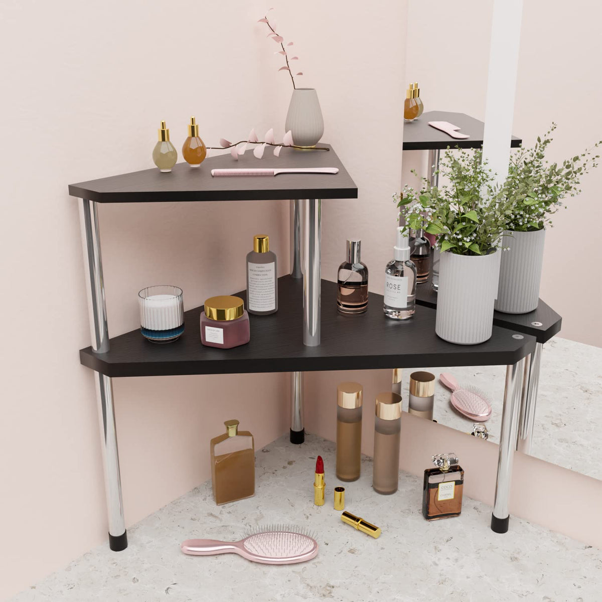 Weenson toiletries organizer on vanity provides compact storage for daily essentials.