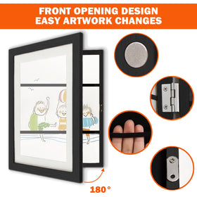 WeePro frames use MDF and tempered glass for durable, clear display.