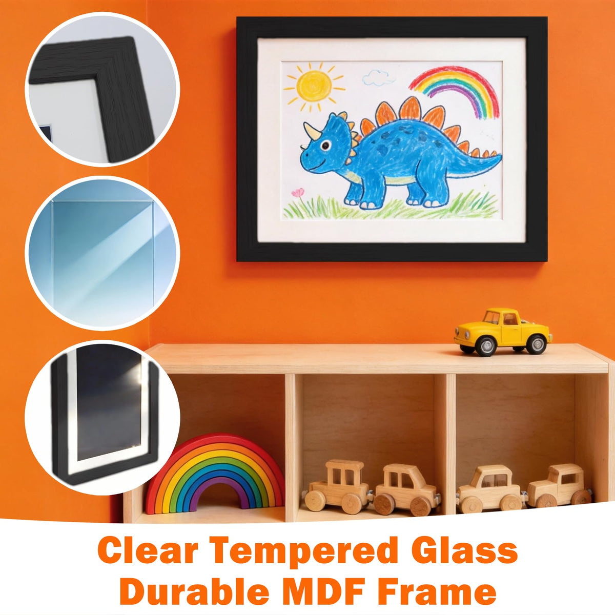 WeePro 180-degree opening enables non-standard art to display securely.