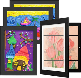 WeePro Kids Art Frames 8.5x11 front opening for quick artwork swapping.