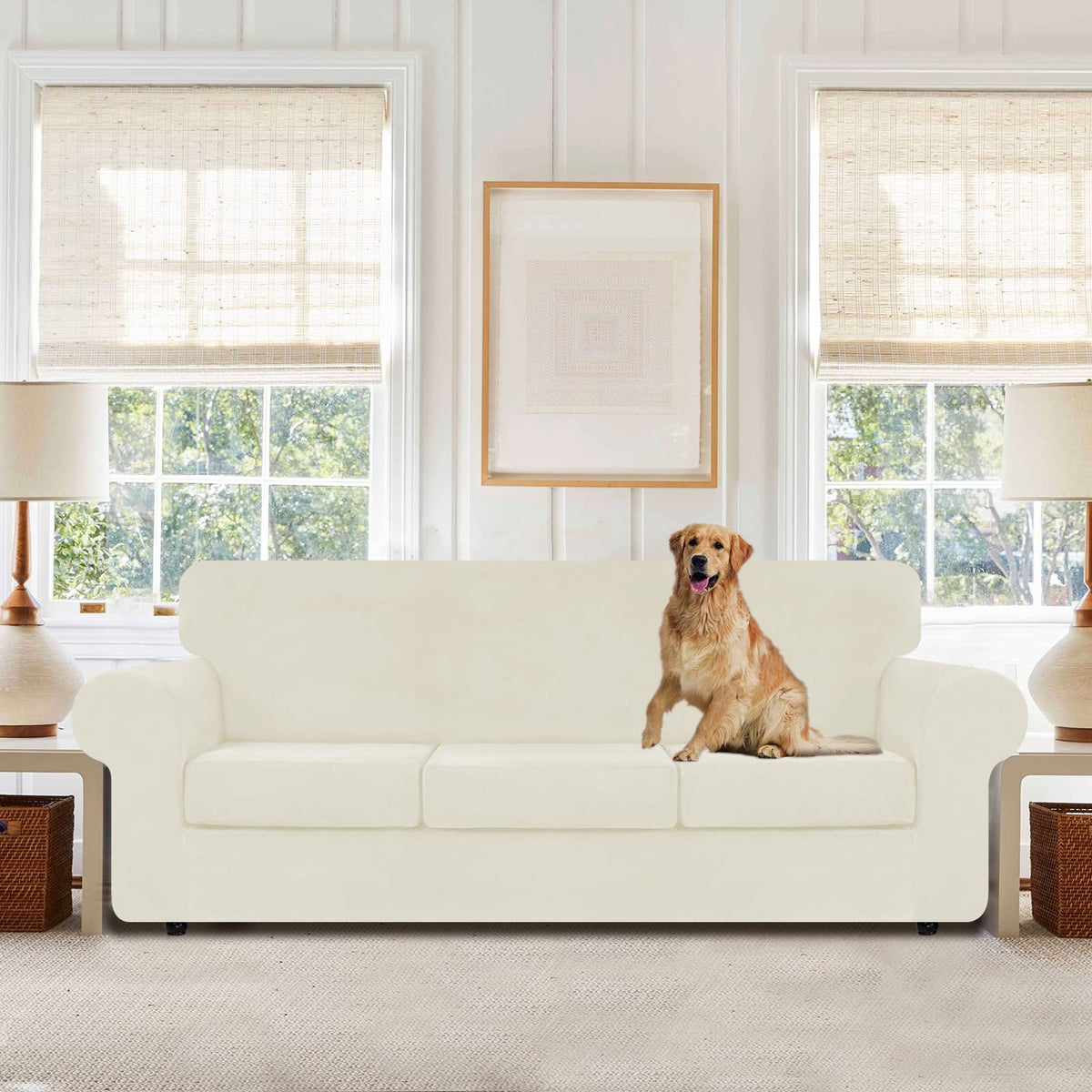 WEERRW 3-cushion set with non-slip bottom protects against slipping.
